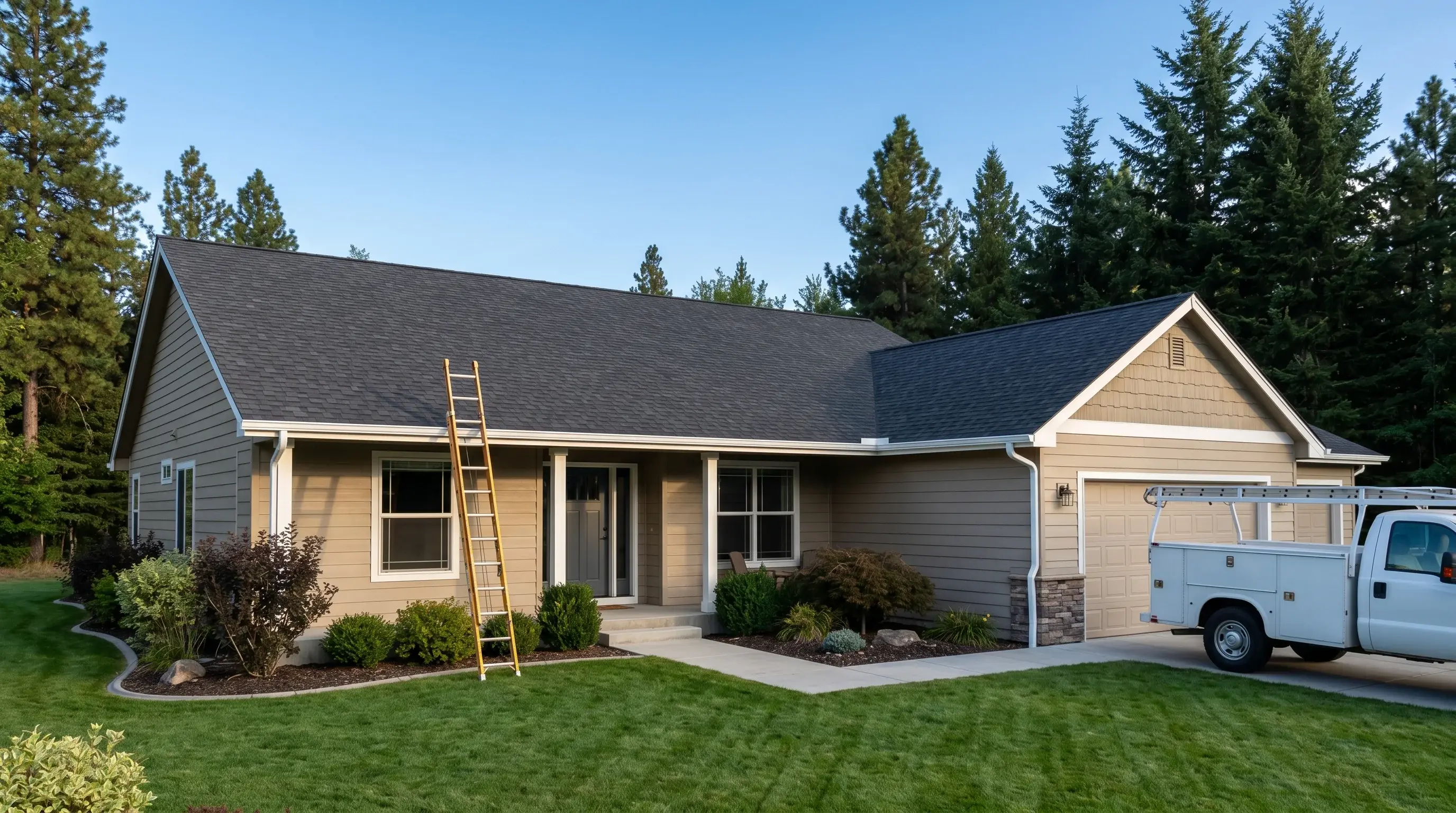 Gutter guard installation on a Boise home